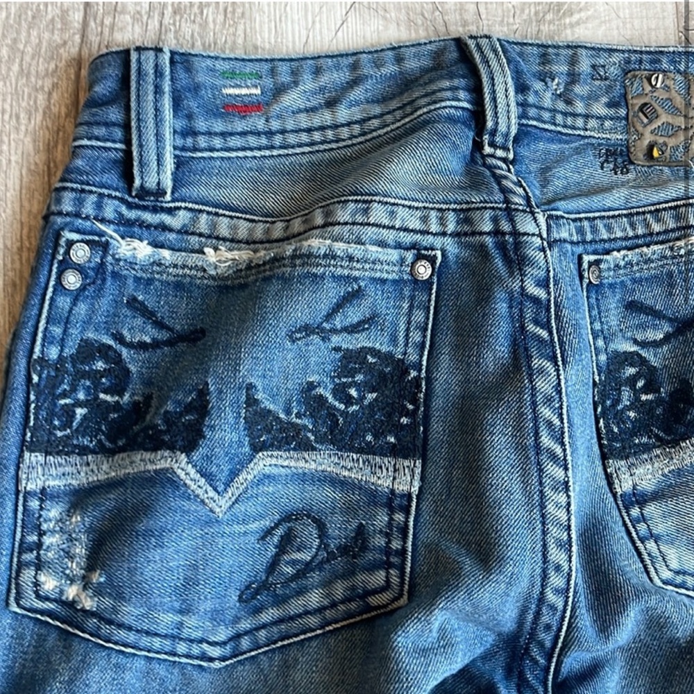 Diesel Men’s Jeans Zaf Special Size 28 X 28‎ Made in Italy  Embroidered Pockets